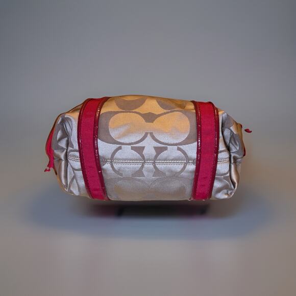 Coach Daisy Poppy Signature Red And Tan shoulder bag Y2K - Picture 7 of 16